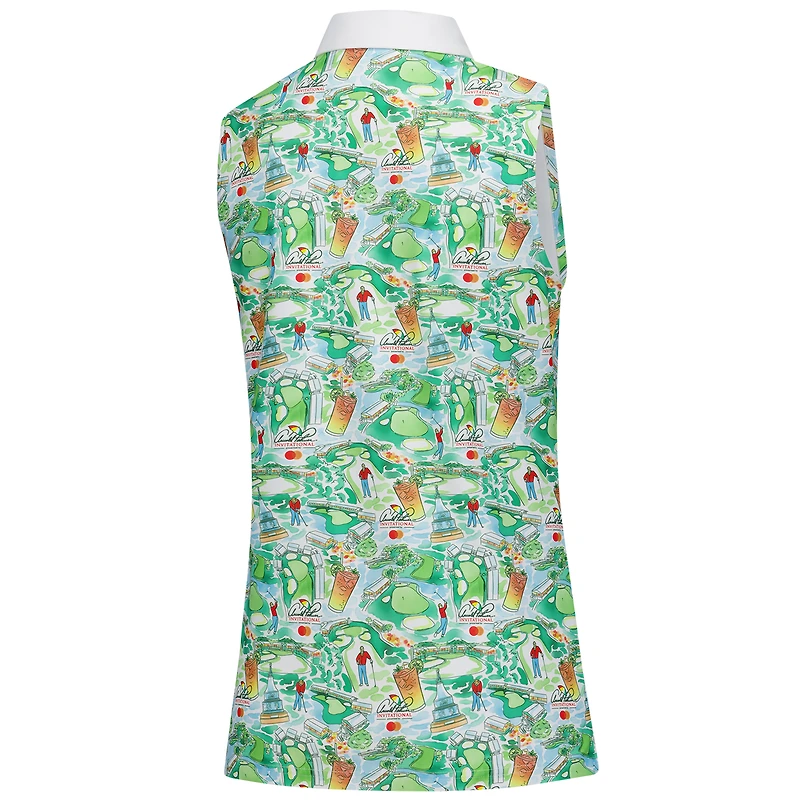 Women's Smith & Quinn Green Arnold Palmer Invitational Alice Conversational Sleeveless Polo