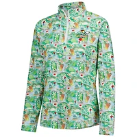 Women's Smith & Quinn Green Arnold Palmer Invitational Ava Conversational Quarter-Zip Pullover