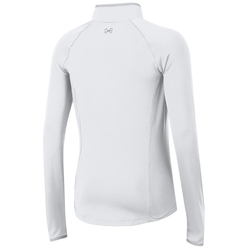 Women's Under Armour  White Arnold Palmer Invitational T2 Green Quarter-Zip Pullover Top