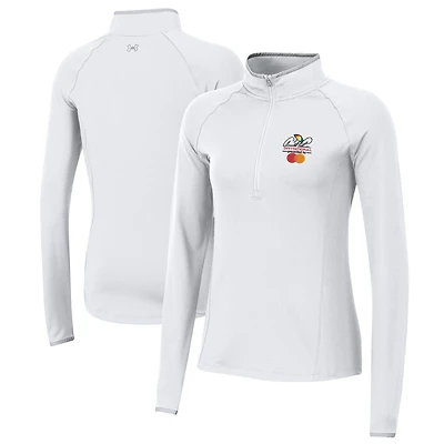 Under Armour Arnold Palmer Invitational T2 - Haut pull à fermeture éclair quart-de-zip blanc pour femme