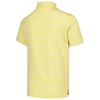 Polo en jersey de performance à rayures tambour sur invitation Arnold Palmer jaune Peter Millar pour jeunes