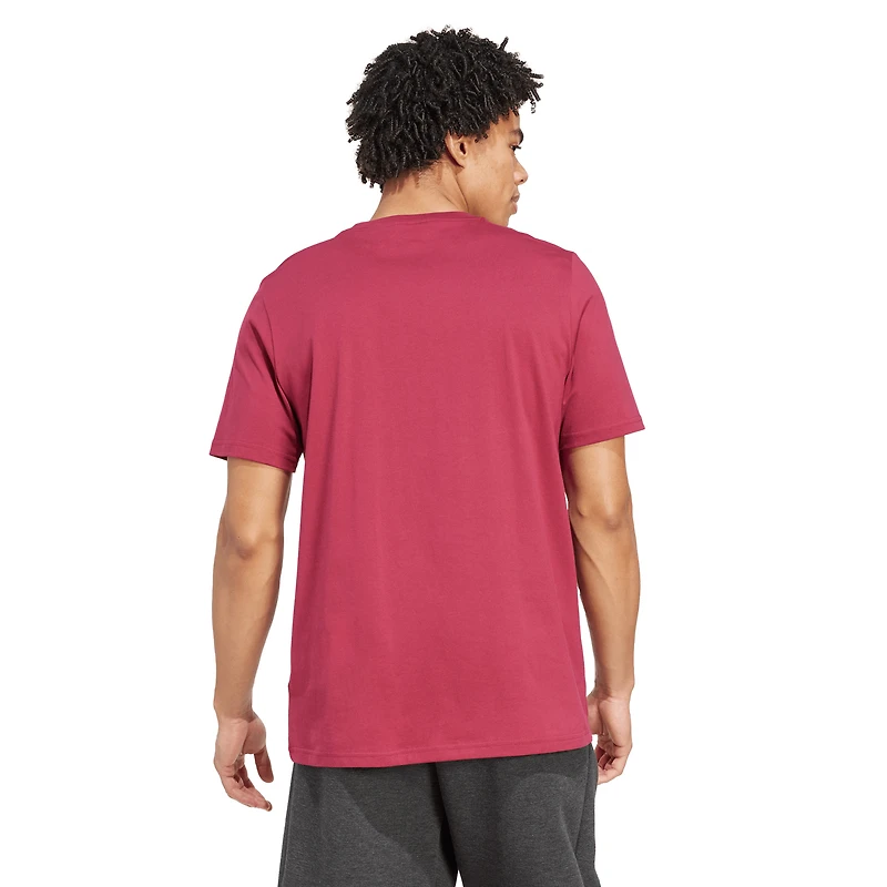 T-shirt adidas rouge AS Roma à trois bandes pour homme