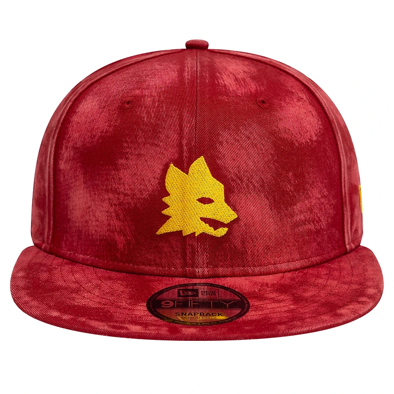Men's New Era Red AS Roma Tie-Dye 9FIFTY Snapback Hat