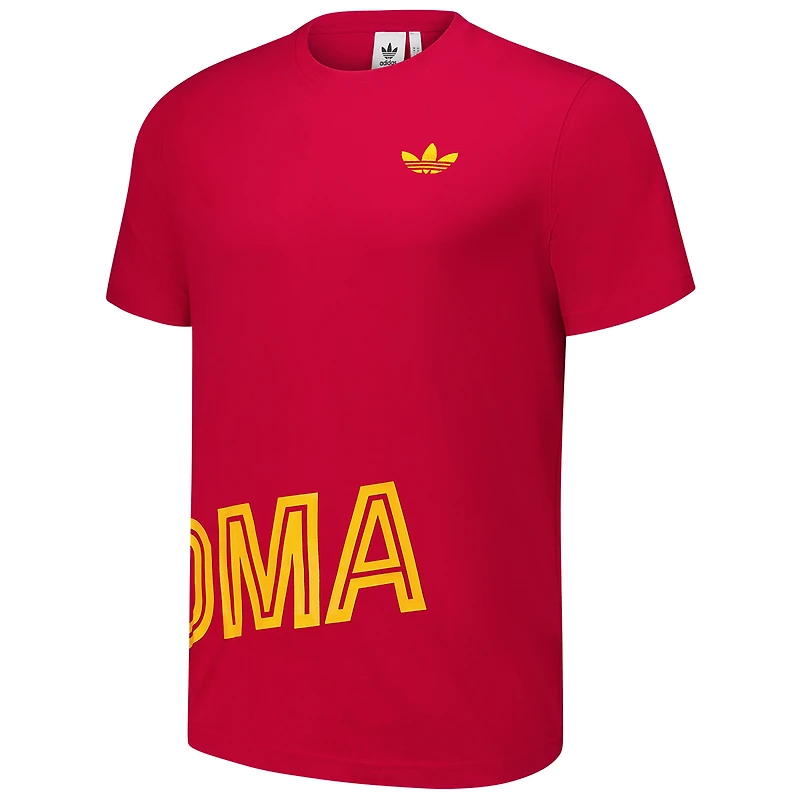 T-shirt adidas rouge AS Roma Culturewear Graphic pour homme