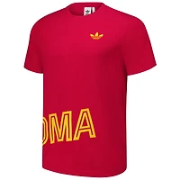 T-shirt adidas rouge AS Roma Culturewear Graphic pour homme