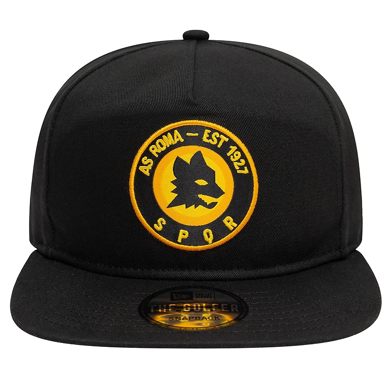 Men's New Era  Black AS Roma SPQR Golfer Snapback Hat