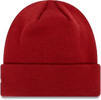 Bonnet en tricot à revers AS Roma Core New Era rouge pour homme