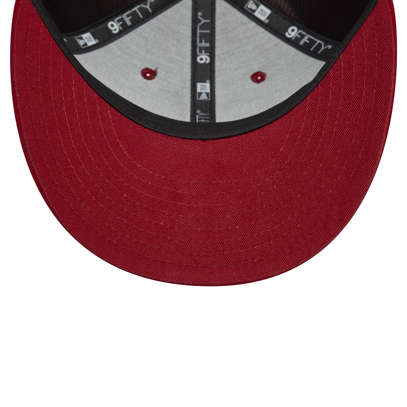 Men's New Era Red AS Roma Suede Low Profile 9FIFTY Stretch-Snap Hat