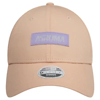 Women's New Era Pink AS Roma Wordmark 9FORTY Adjustable Hat