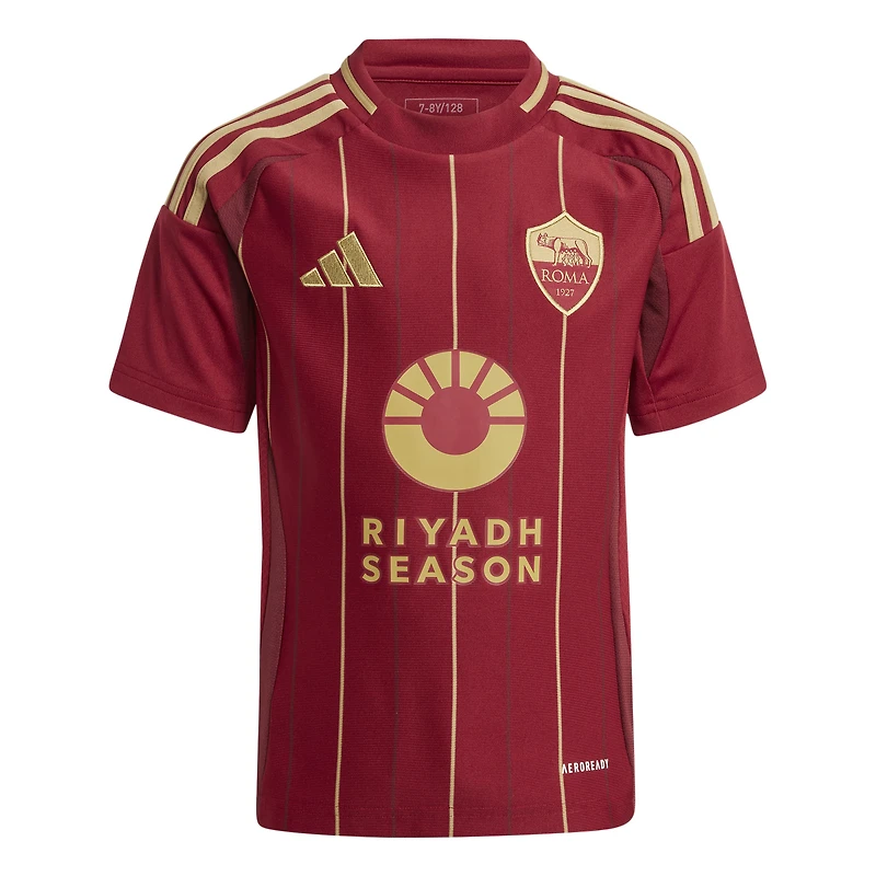 Youth adidas Burgundy AS Roma 2024/25 Home Replica Jersey