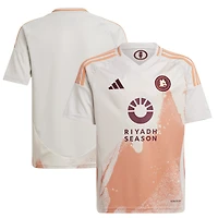 Maillot adidas blanc AS Roma 2024/25 extérieur réplique pour enfant