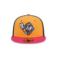 Casquette ajustée 59FIFTY dorée pour homme New Era Asheville Tourists Theme Nights