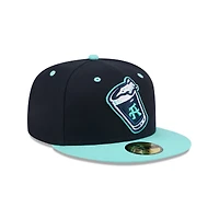 Casquette ajustée 59FIFTY bleu marine pour homme, thème Asheville Tourists, New Era