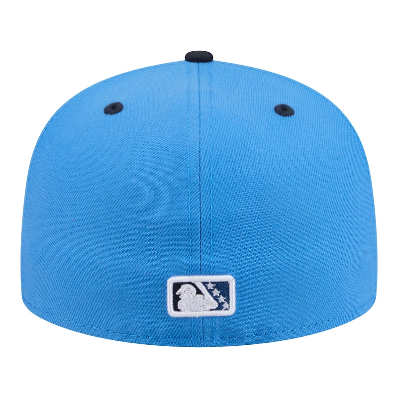 Casquette ajustée New Era bleue pour homme Asheville Tourists Minor League Theme Nights 59FIFTY