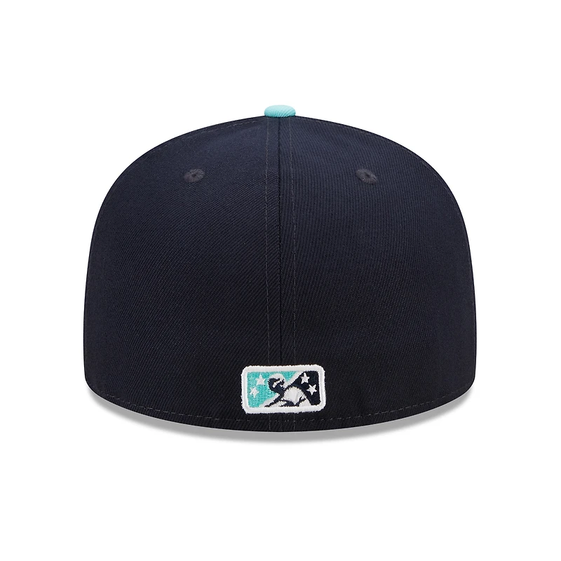 Casquette ajustée New Era Asheville Tourists Marvel x Minor League 59FIFTY bleu marine pour homme