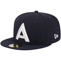 Men's New Era Navy Asheville Tourists Theme Nights Blues  59FIFTY Fitted Hat