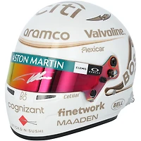 Casque Aston Martin 2025 China Special autographié par Fernando Alonso, échelle 1:2