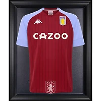 Vitrine de présentation du maillot avec logo de l'équipe Aston Villa à cadre noir