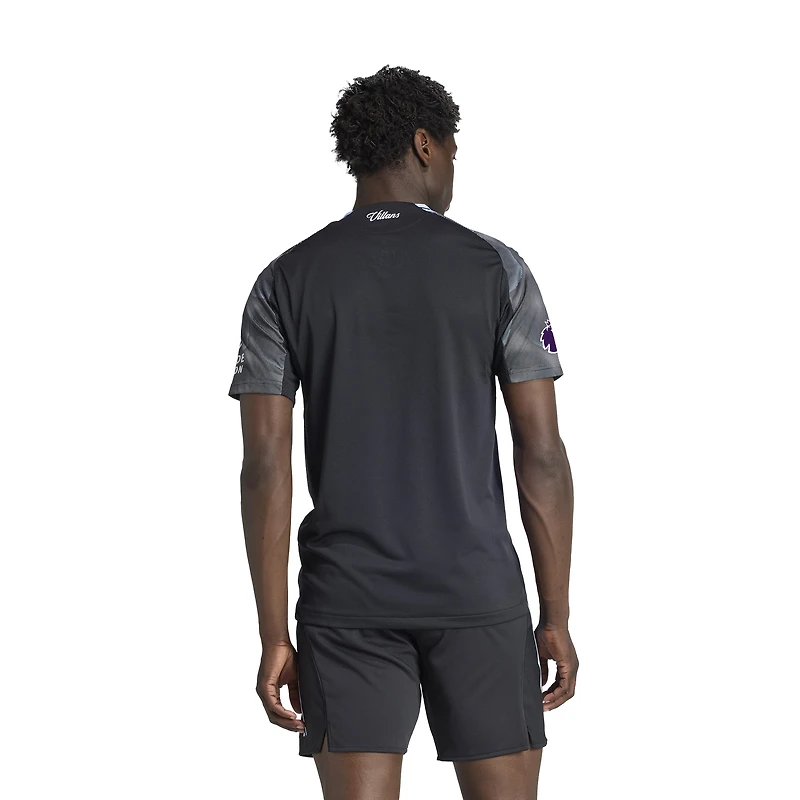 Maillot extérieur authentique adidas noir Aston Villa 2025/26 pour homme