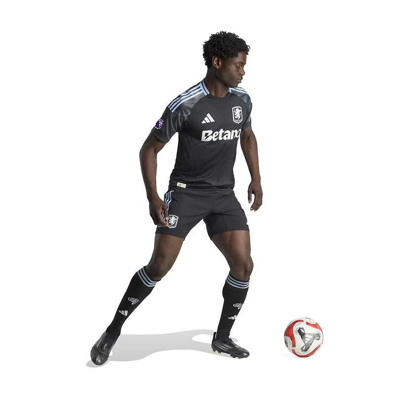 Men's adidas Black Aston Villa 2025/26 Away Authentic Jersey