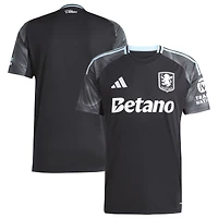 Men's adidas  Black Aston Villa 2025/26 Away Replica Jersey