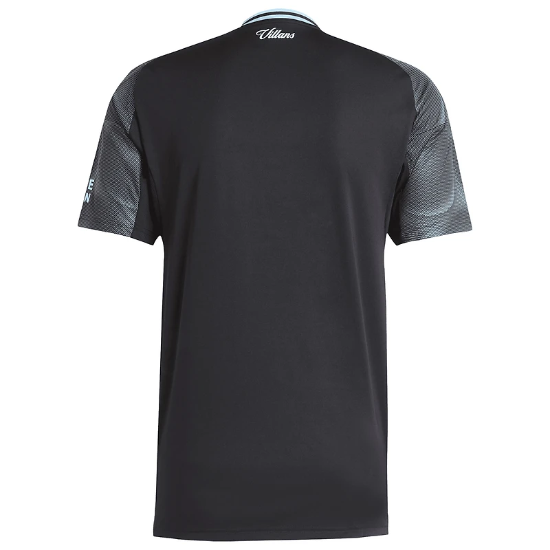 Men's adidas  Black Aston Villa 2025/26 Away Replica Jersey
