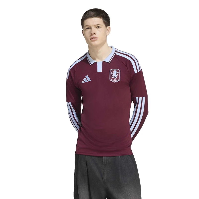Men's adidas Claret Aston Villa  Home 2026/27 Replica Long Sleeve Jersey
