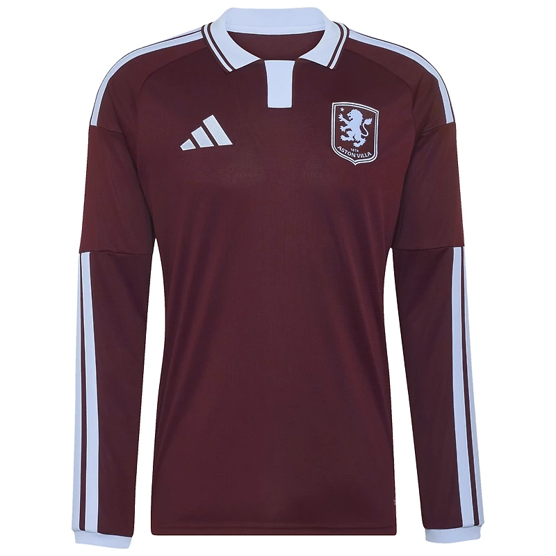 Maillot domicile réplique à manches longues adidas Claret Aston Villa 2026/27 pour homme