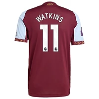 Men's adidas Ollie Watkins Claret Aston Villa 2025/26 Home Authentic Jersey