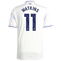 Men's adidas Ollie Watkins White Aston Villa 2025/26 Third Replica Player Jersey