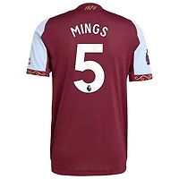 Men's adidas Tyrone Mings Claret Aston Villa 2025/26 Home Authentic Jersey