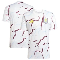 Haut d'avant-match adidas Aston Villa 2025/26 AEROREADY blanc pour homme