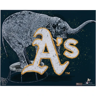 Athletics 16" x 20" Photo Print - Designed and Signed by Artist Maz Adams - Limited Edition of 25