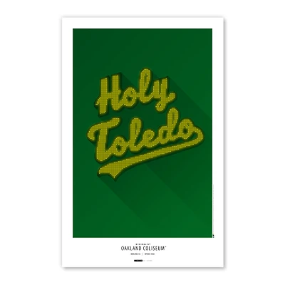 Athletics Coliseum 11'' x 17'' Holy Toledo Minimalist Stadium Poster Art Print