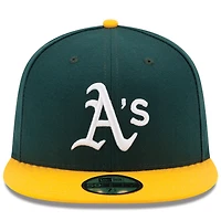 Oakland Athletics New Era Home Authentic Collection On-Field 59FIFTY - Casquette ajustée Vert / Or