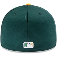 Oakland Athletics New Era Home Authentic Collection On-Field Low Profile 59FIFTY - Casquette ajustée Vert / Or