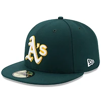 Oakland Athletics New Era Road Authentic Collection On-Field Logo 59FIFTY - Casquette ajustée Vert