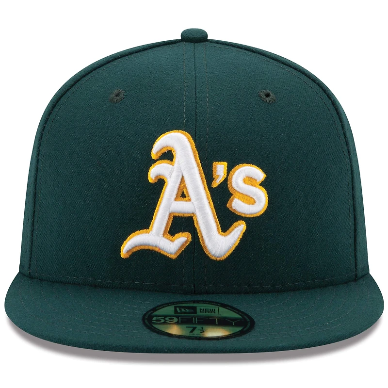 Oakland Athletics New Era Road Authentic Collection On-Field Logo 59FIFTY - Casquette ajustée Vert