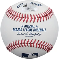 Brent Rooker Athletics Autographed Baseball with "Green Collar Baseball" Inscription