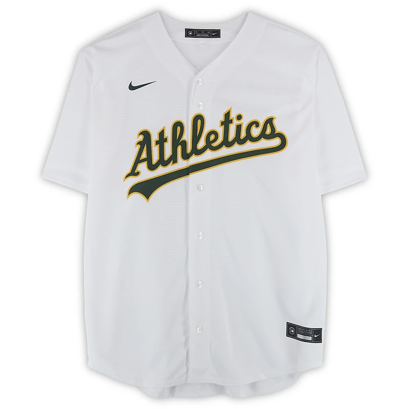 Brent Rooker Athletics Autographed White Nike Replica Jersey