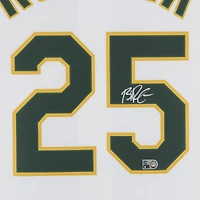 Brent Rooker Athletics Autographed White Nike Replica Jersey