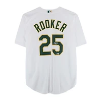 Brent Rooker Athletics Autographed White Nike Replica Jersey