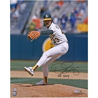Dennis Eckersley Athletics Autographed 16'' x 20'' Pitching with Glove Forward Photograph with ''HOF 2004'' Inscription