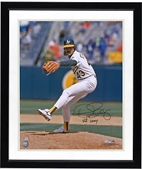 Dennis Eckersley Athletics Autographed 16'' x 20'' Pitching with Glove Forward Photograph with ''HOF 2004'' Inscription