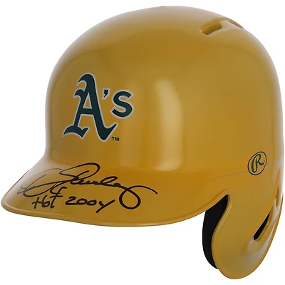 Dennis Eckersley Athletics Autographed Alternate Chrome Rawlings Mini Batting Helmet with "HOF 2004" Inscription - Fanatics Exclusive