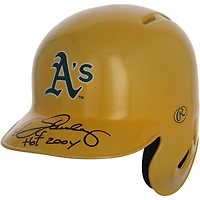 Dennis Eckersley Athletics Autographed Alternate Chrome Rawlings Mini Batting Helmet with "HOF 2004" Inscription - Fanatics Exclusive