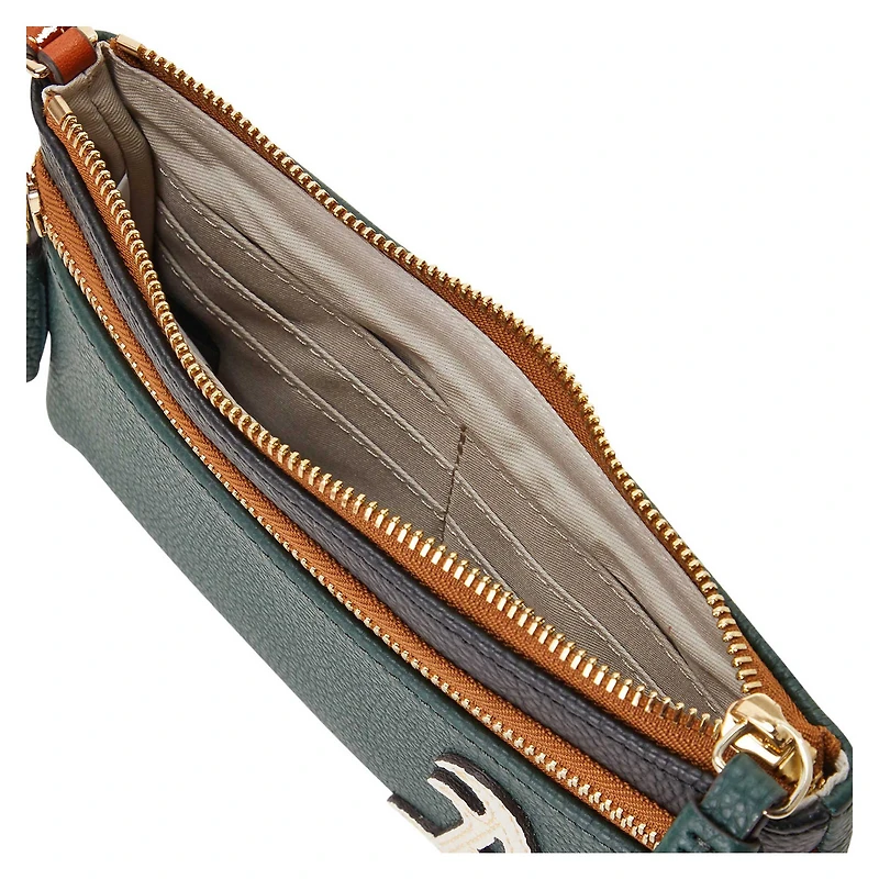 Dooney & Bourke Athletics Infield Double-Zip Wristlet