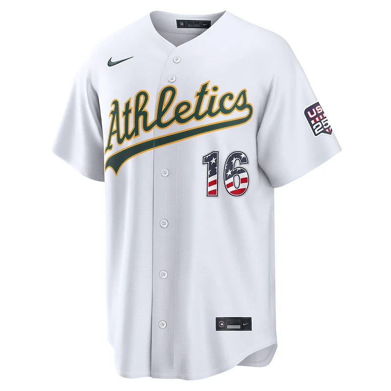 Maillot de stade Nike blanc Nick Kurtz pour l'athlétisme masculin du 4 juillet (USA 250)