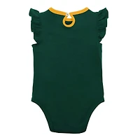 Girls Newborn & Infant Green/Heather Gray Athletics Little Fan Two-Pack Bodysuit Set