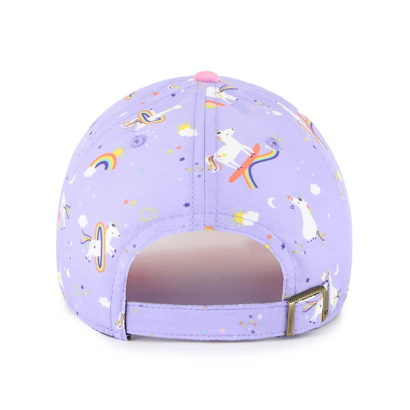 Casquette ajustable Licorne Lavande Athletics pour filles et jeunes